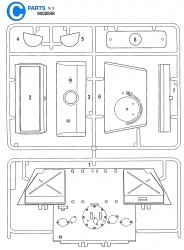 C-Parts (C1-C8) for Tamiya Panther G (56022) 1:16