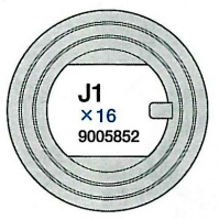 J1 Parts (J1x16) Rubber Wheel 1 for Tamiya 56022 and 56024