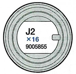 J2 Parts (J2x16) Rubber Wheel 2 for Tamiya 56022 and 56024