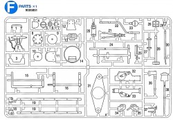 F Parts (F1-F38) for Tamiya Panther Serie (56022 and 56024) 1:16