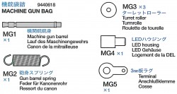Machine Gun Bag (MG1 x1, MG2 x2, MG3 x3, MG4 x1, MG5x1) 56022