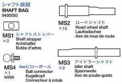 Achsenbeutel (MS1 x2, MS2 x16, MS3 x2, MS4 x1) für 56022