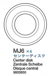 Center Disk (MJ6 x2) for Tamiya M26 Pershing (56016) 1:16