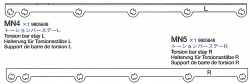 Lagerung der Schwingarme R & L (MN4-MN5) für Tamiya 56016