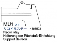 Halterung der Rückstoß Einheit (MU1) für Tamiya 56016 1:16