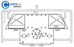 C-Parts (C1) for Tamiya Jagdpanther (56024) 1:16