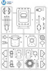 M-Parts (M1-M23) for Tamiya Jagdpanther (56024) 1:16