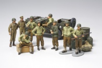 WWII US Infantry at Rest with Willys Jeep - 1/48