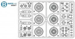 B Parts (B1-B20) for Tamiya Leopard 2A6 (56020) 1:16