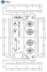 C Parts (C1-C15) for Tamiya Leopard 2A6 (56020) 1:16