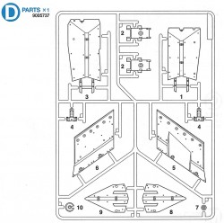 D Teile (D1-D10) für Tamiya Leopard 2A6 1:16