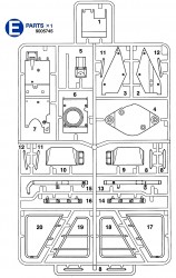 E Parts (E1-E20) for Tamiya Leopard 2A6 (56020) 1:16