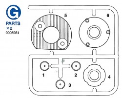 G Parts (G1-G6) for Tamiya Leopard 2A6 (56020) 1:16