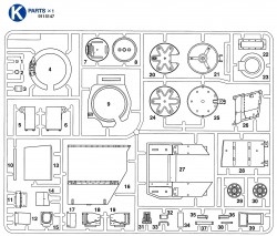 K Parts (K1-K39) for Tamiya Leopard 2A6 (56020) 1:16