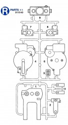 R Parts (R1-R9) for Tamiya Leopard 2A6 (56020) 1:16