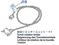 Turret Rotation limiter for Tamiya Leopard 2A6 (56020) 1:16