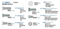 Screw Bag A (MA1-MA7) for Tamiya Leopard 2A6 (56020) 1:16