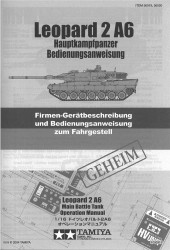 Operation Manual for Tamiya Leopard 2A6 (56020) 1:16