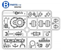 B Parts (B1-B23) for Tamiya Panzer IV Ausf. J (56026) 1:16