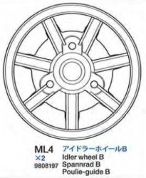Idler Wheel B (ML4 x2) for Tamiya (56026) 1:16