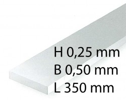 Plastik-Streifen - 0,25 x 0,50 x 350 mm (10 Stück)