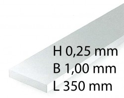 Plastik-Streifen - 0,28 x 1,00 x 350 mm (10 Stück)