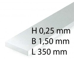 Plastik-Streifen - 0,28 x 1,50 x 350 mm (10 Stück)