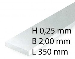 Plastik-Streifen - 0,28 x 2,00 x 350 mm (10 Stück)