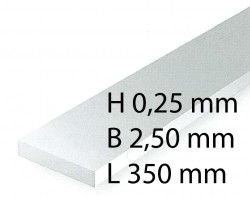 Plastic-Stripes - 0,28 x 2,50 x 350 mm (10 Pcs.)