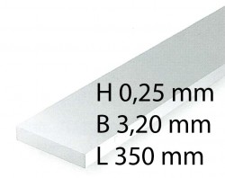 Plastic-Stripes - 0,28 x 3,2 x 350 mm (10 Pcs.)