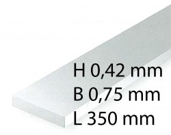 Plastik-Streifen - 0,42 x 0,75 x 350 mm (10 Stück)