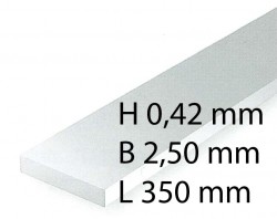 Plastik-Streifen - 0,42 x 2,50 x 350 mm (10 Stück)