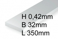 Plastik-Streifen - 0,42 x 3,20 x 350 mm (10 Stück)