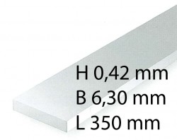 Plastik-Streifen - 0,42 x 6,30 x 350 mm (10 Stück)