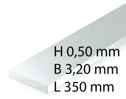 Plastik-Streifen - 0,50 x 3,20 x 350 mm (10 Stück)