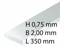 Plastik-Streifen - 0,75 x 2,00 x 350 mm (10 Stück)