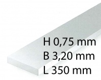 Plastik-Streifen - 0,75 x 3,20 x 350 mm (10 Stück)