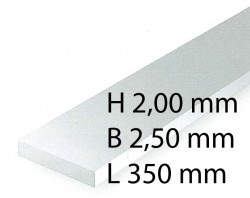 Plastik-Streifen - 2,00 x 2,50 x 350 mm (8 Stück)