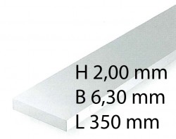 Plastik-Streifen - 2,00 x 6,30 x 350 mm (7 Stück)