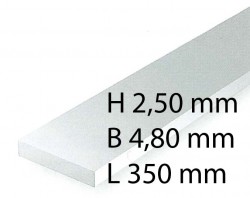 Plastik-Streifen - 2,50 x 4,80 x 350 mm (7 Stück)