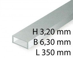 Vierkant-Rohre - 3,20 x 6,30 x 350 mm (3 Stück)