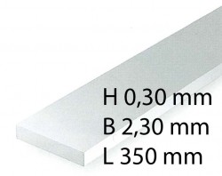 H0 Scale Strips - 0,30 x 2,30 x 350 mm (10 Pcs.)