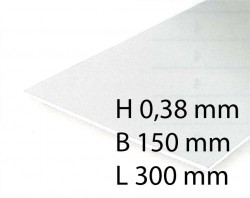 Plastik-Platten (weiß) - 0,38 x 150 x 300 mm (3 Stück)