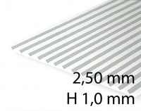 Verkleidungsplatte V-Rille 2,50 mm / H 1,0 mm
