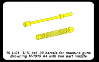 U.S. Cal. 30 MG Browning M-1919 A4 - Messing gedreht