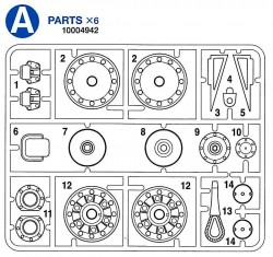 A Parts (A1-A14) for Tamiya KV-1 / KV-2 (56028, 56030) 1:16