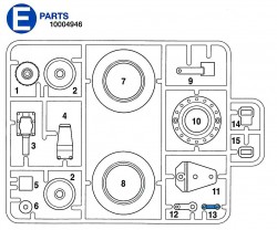 E Teile (E1-E15) für Tamiya KV-1 / KV-2 (56028, 56030) 1:16