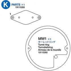 K Parts (K1 x1, MW1 x1) for Tamiya KV-1 / KV-2 (56028, 56030) 1:16