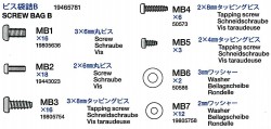 Screw Bag B (MB1-MB7) for Tamiya KV-1 / KV-2 (56028 / 56030) 1:16