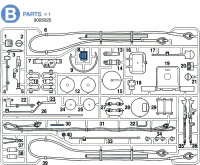 B Teile (B1-B40) für Tamiya Königstiger (56018) 1:16